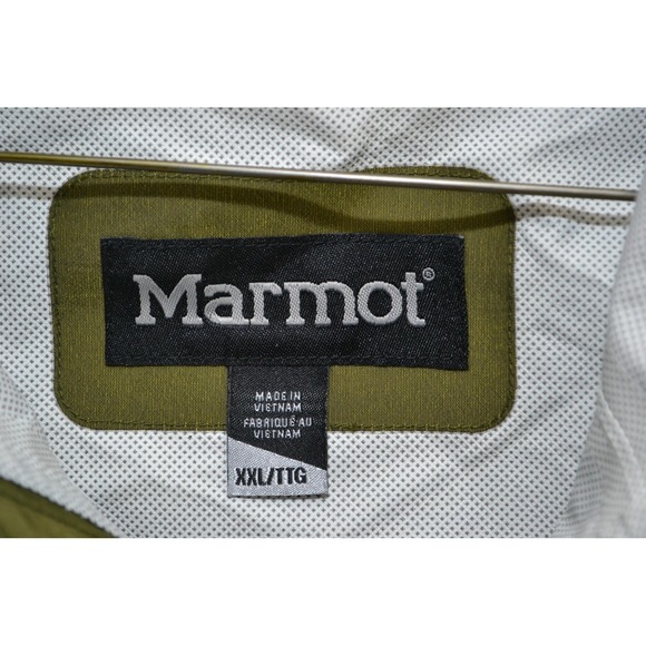 Marmot‎ Jacket Mens 2XL Olive Green Hooded Waterproof Windbreaker Outdoor - Picture 7 of 16